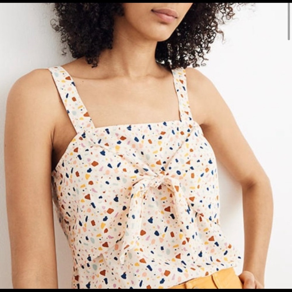 MADEWELL Terrazzo Tie Front Camisole
